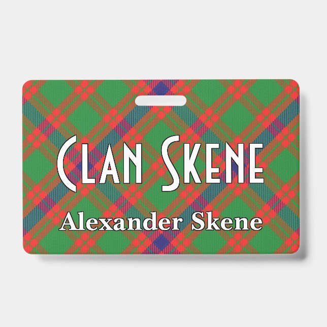 Snappy Clan Skene Tartan ID Badge (Front)