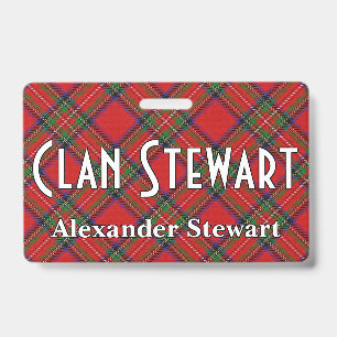 Snappy Clan Stewart Tartan ID Badge
