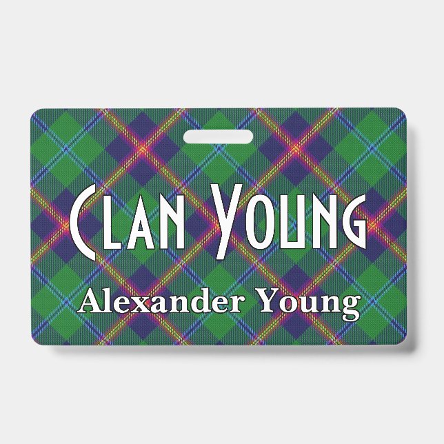Snappy Clan Young Tartan ID Badge (Front)
