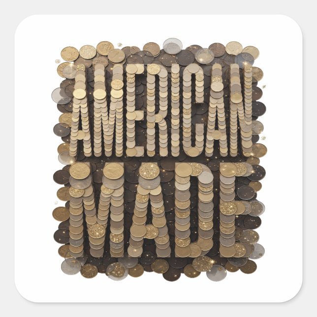 Snappy Gold AMERICAN MADE Sticker Art (Front)