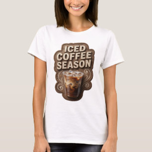 Snappy Gold ICED COFFEE SEASON Design T-Shirt