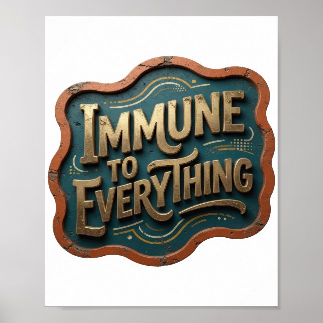 Snappy Gold IMMUNE TO EVERYTHING Poster (Front)