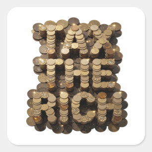 Snappy Gold TAX THE RICH Gift Sticker