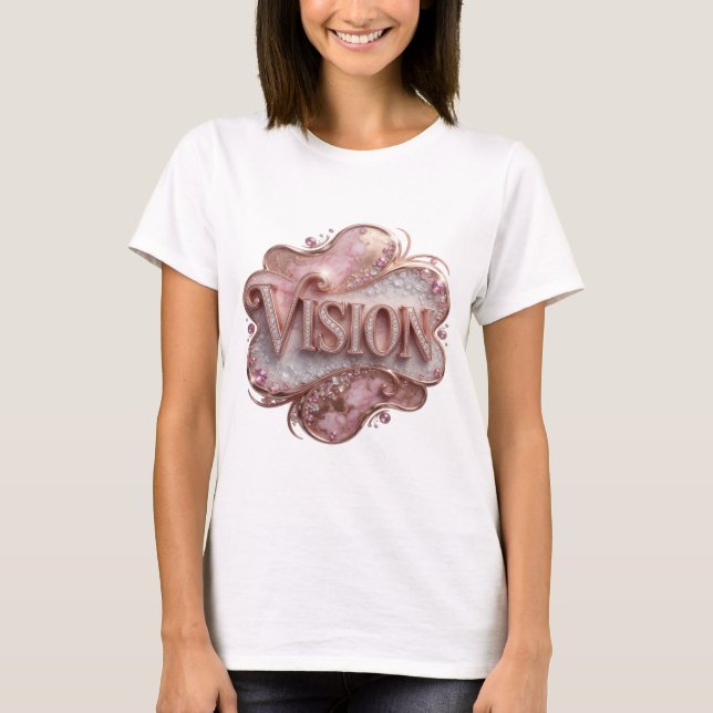 Snappy Gold VISION 3D Text Art T-Shirt (Front)