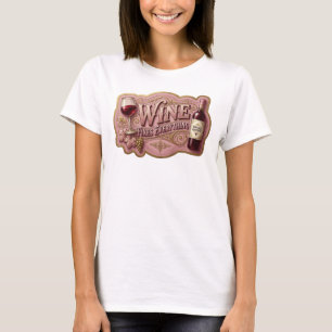 Snappy Gold WINE FIXES EVERYTHING Statement Tee