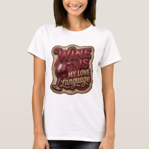 Snappy Gold WINE IS MY LOVE LANGUAGE T-Shirt