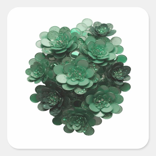 Snappy Green Abstract Sticker Graphic (Front)