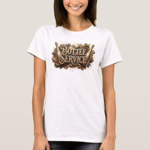 Snappy Orange BOTTLE SERVICE Statement Tee