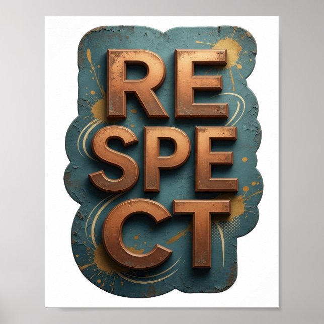 Snappy Orange RESPECT Print (Front)