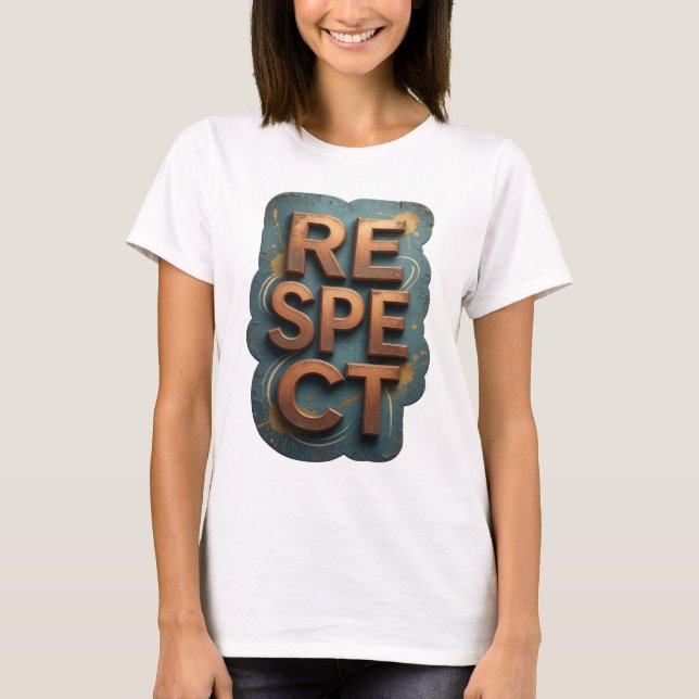 Snappy Orange RESPECT Print T-Shirt (Front)