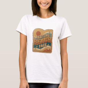 Snappy Orange RESTING BEACH FACE Graphic Tee
