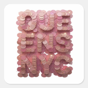 Snappy Pink QUEENS NYC Square Sticker