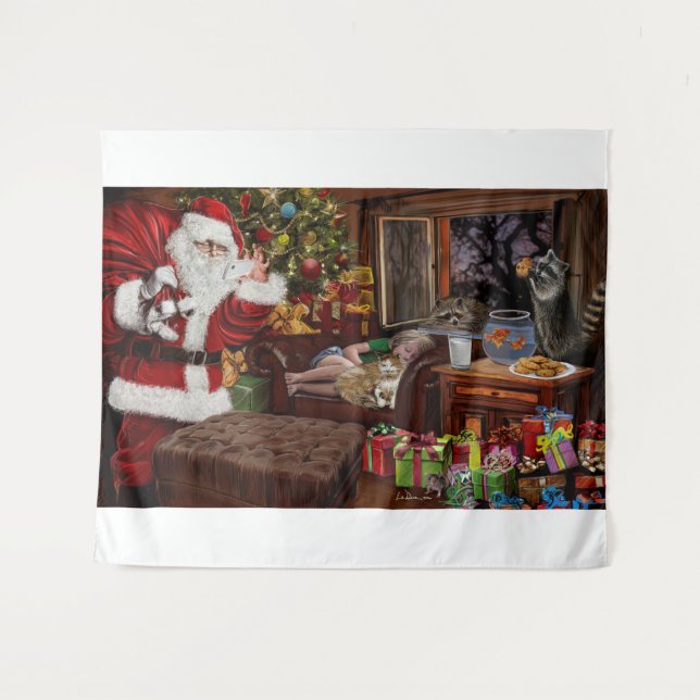 Snappy Santa Tapestry (Front (Horizontal))