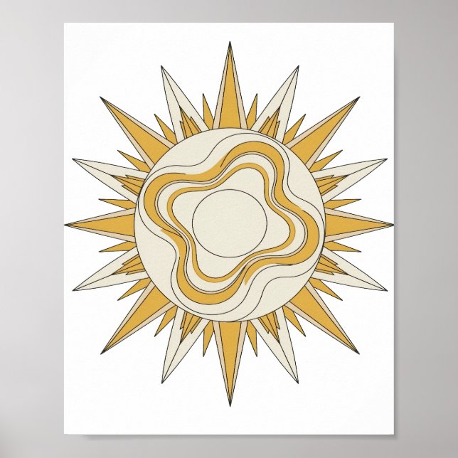 Snappy Silver ABSTRACT ART Abstract Design Poster (Front)