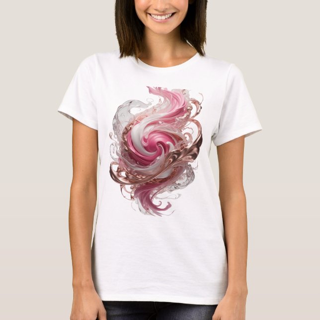 Snappy Silver ABSTRACT ART Abstract Design v2 T-Shirt (Front)