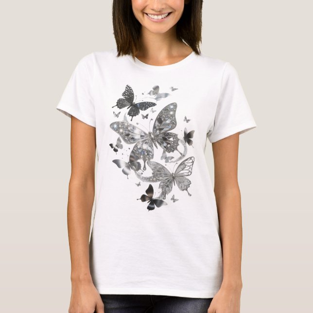Snappy Silver ABSTRACT ART Custom Tee (Front)