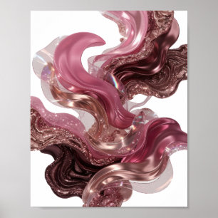 Snappy Silver ABSTRACT ART Fashion Print v2