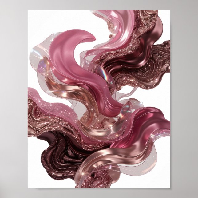 Snappy Silver ABSTRACT ART Fashion Print v2 (Front)