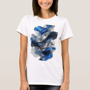 Snappy Silver BLUE AND SILVER WAVES Shirt Design