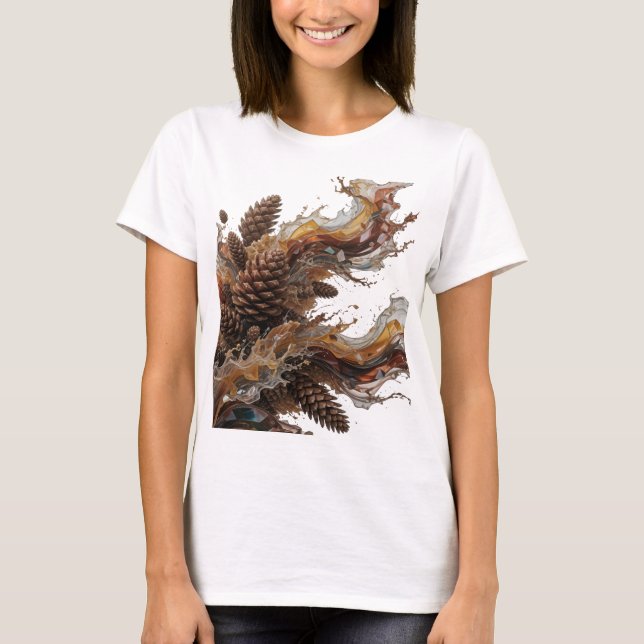 Snappy Silver CHOCOLATE SPLASH Shirt Design (Front)