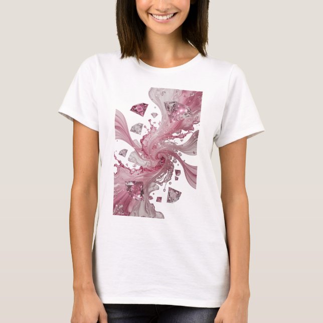 Snappy Silver DIAMONDS AND CRYSTAL LIQUID T-Shirt (Front)