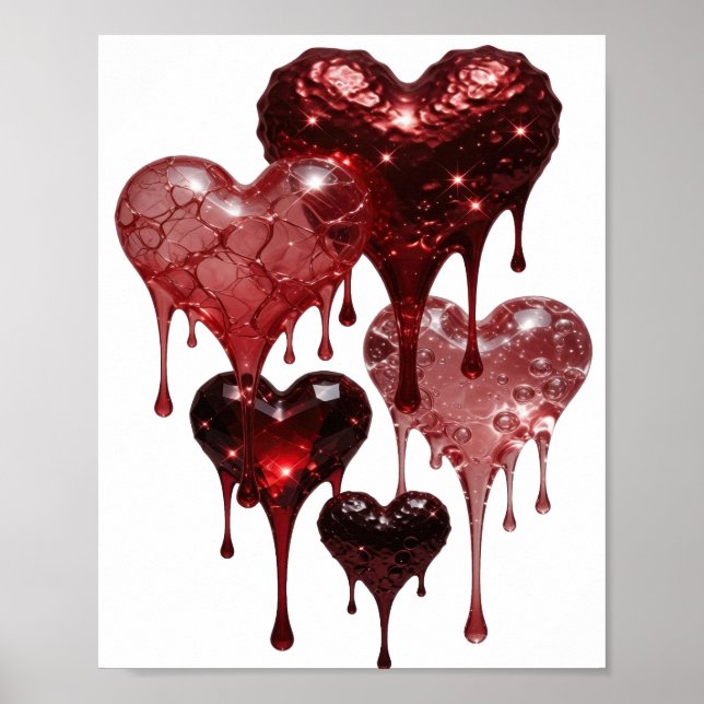 Snappy Silver HEARTS OF GLASS Poster (Front)
