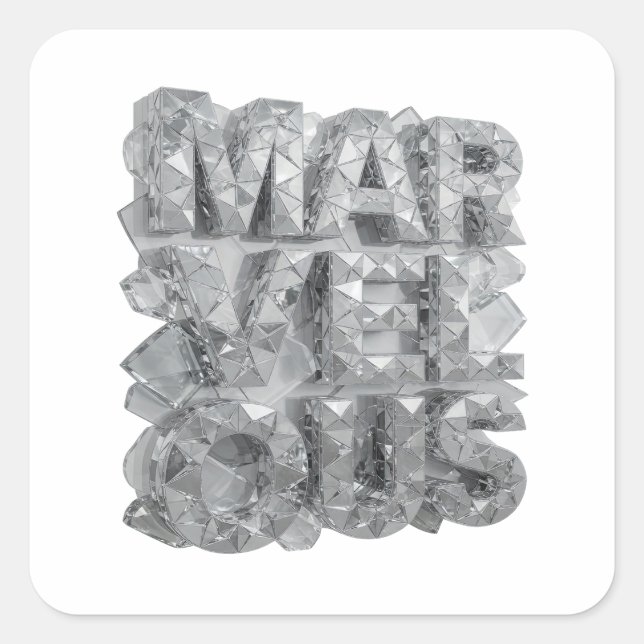 Snappy Silver MARVELOUS Gift Sticker (Front)
