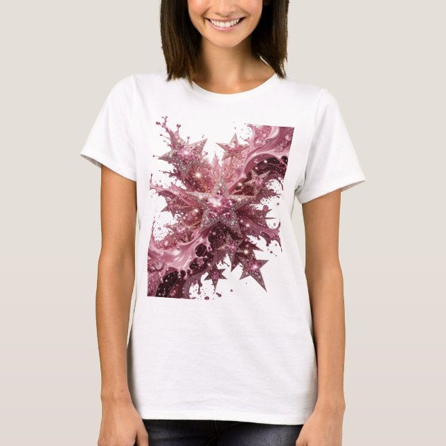 Snappy Silver STAR SPANGLED Wearable Art T-Shirt (Front)