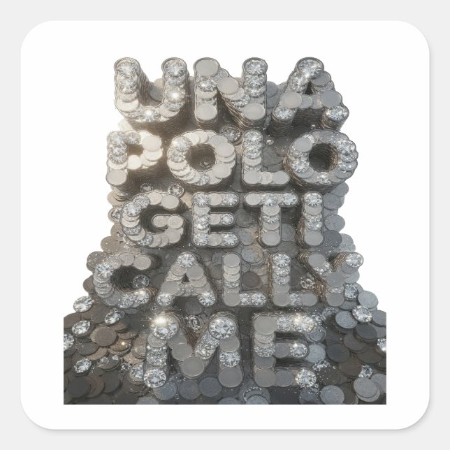 Snappy Silver UNA POLO GETI CALLA ME Gift Sticker (Front)