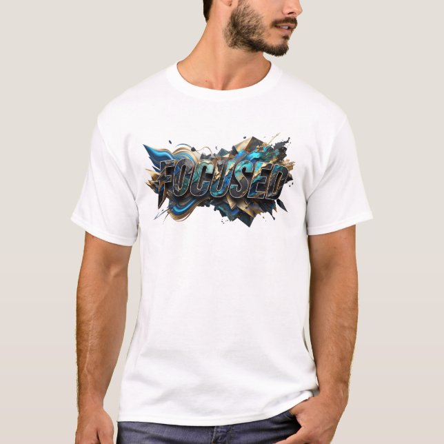 Snappy Teal FOCUSED Wearable Art T-Shirt (Front)