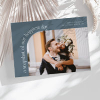 Snapshot Happiest Day Slate Blue Wedding Photo