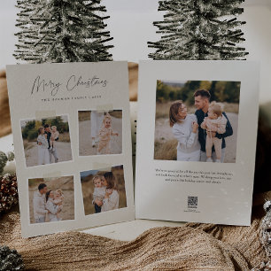 Snapshot   Merry Christmas 5 Photo Holiday Card