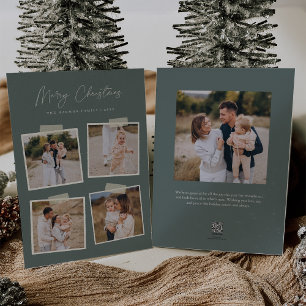 Snapshot   Merry Christmas 5 Photo Holiday Card