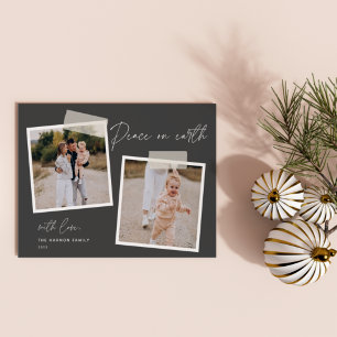 Snapshot   Peace on Earth Two Photo Holiday Card