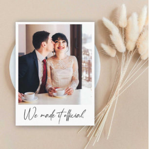 Snapshot Photo Wedding Announcement Postcard