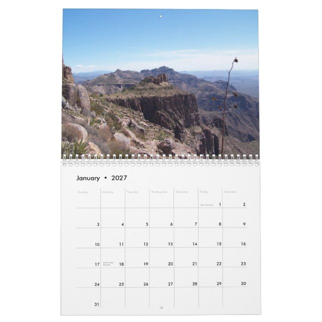 Snapshots Calendar (Jan 2027)