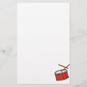 Snare Drum Red Stationery