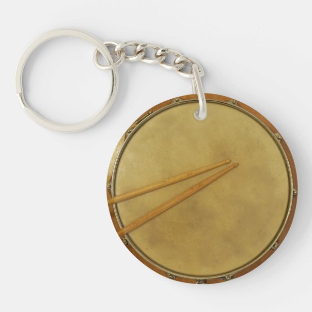 Snare Drum with Sticks Key Ring (Front)