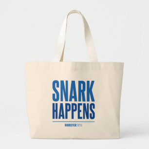 Snark Happens - Blue Lettering Large Tote Bag