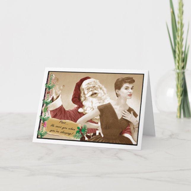 Snarkalicious Christmas Card Creepy Santal (Front)