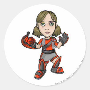 Snarkie Virtupets Space Station Staff Player Classic Round Sticker