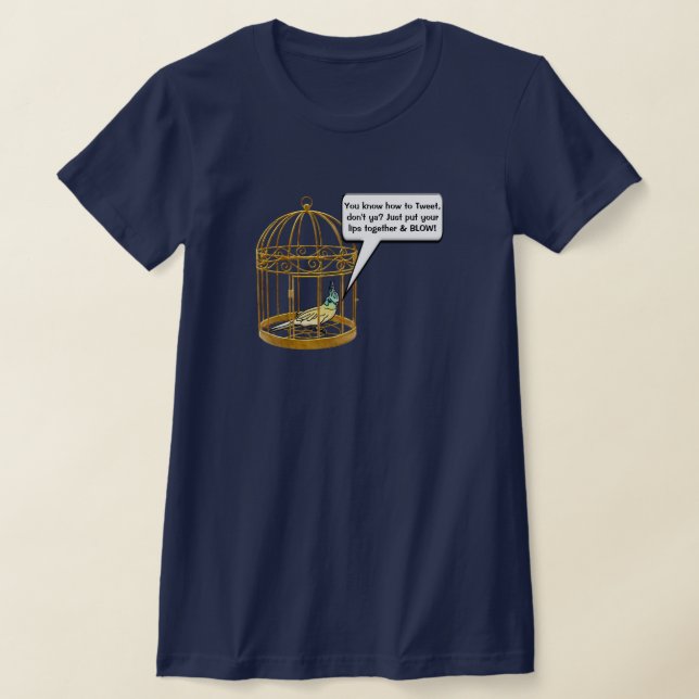 Snarky Bird Talk Personalised T-Shirt (Laydown)
