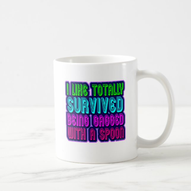 Snarky Eighties Spoon Funny Parody Slogan  Coffee Mug (Right)