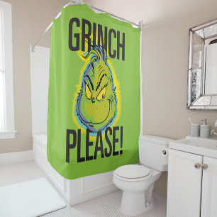 Snarky Grinch   Funny Grinch Please Shower Curtain