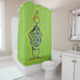Snarky Grinch   Funny I'm Only Talking to My Dog T Shower Curtain
