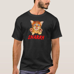 Snarky Hissing Cat Beware  T-Shirt
