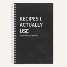 Snarky Recipe Book | Kitchen Notebook