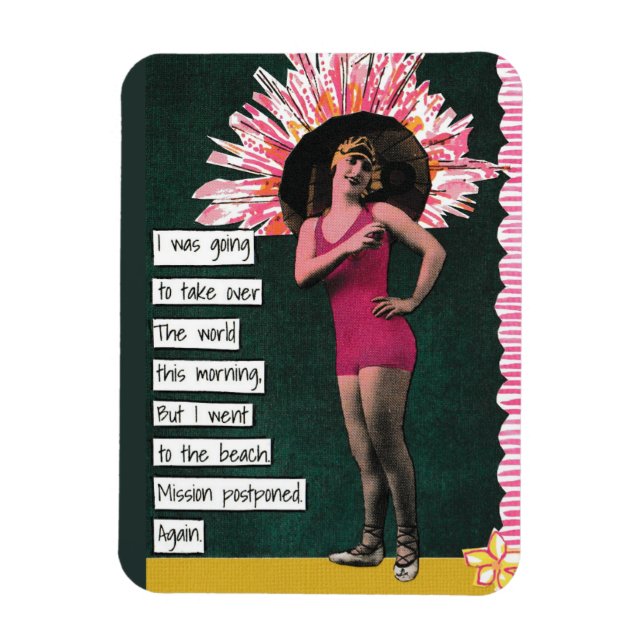 Snarky Vacation Magnet Beach Day (Vertical)