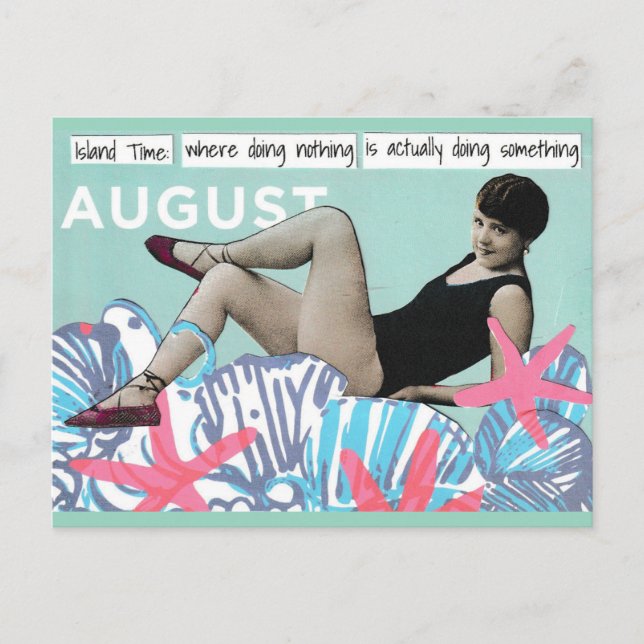 Snarky Vacation Postcard Doing Nothing (Front)