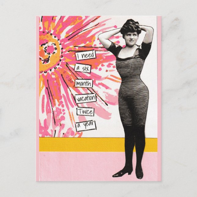 Snarky Vacation Postcard Six Months (Front)